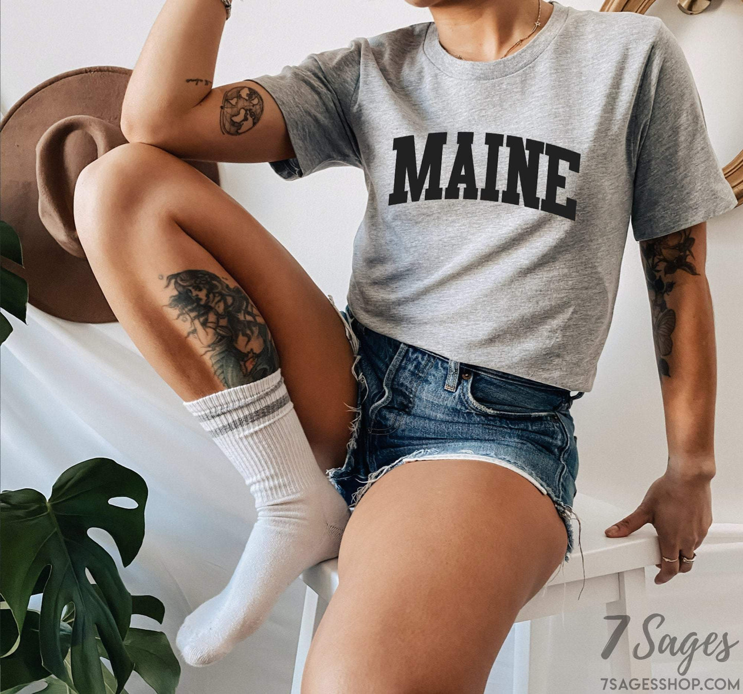 Maine Shirt Maine Tshirt Crewneck Tee Maine Gifts Unisex Soft T-Shirt