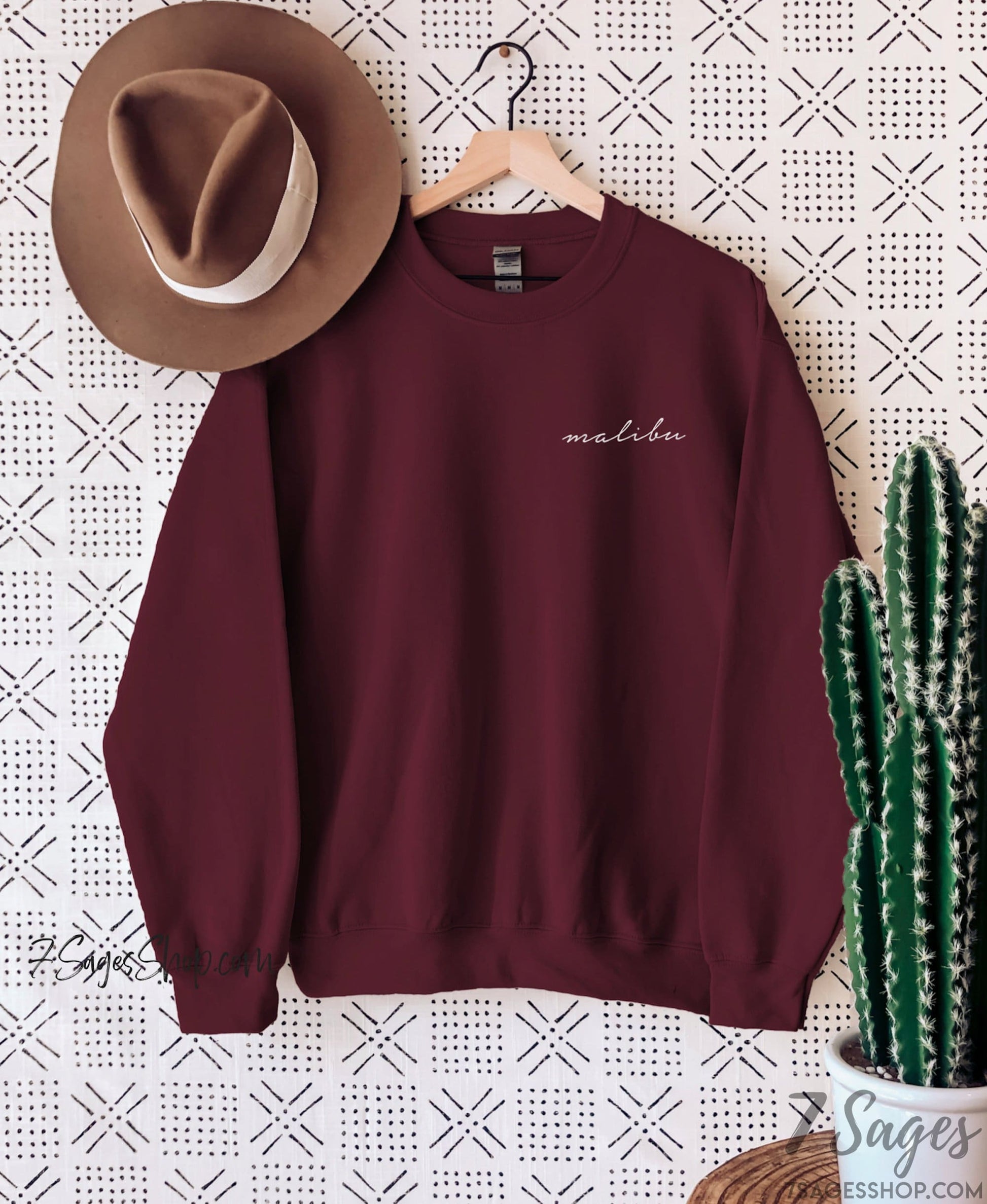 Malibu Pocket Script Sweatshirt Malibu California Sweatshirt Malibu Beach California Sweatshirt