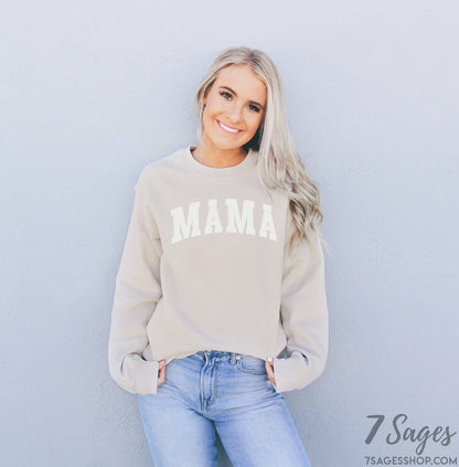 Mothers Day Gift Mama Sweatshirt Sand Mama Sweatshirt in Olive Mom Shirt Mama Tshirt Mom Birthday Gift Mom Sweatshirt