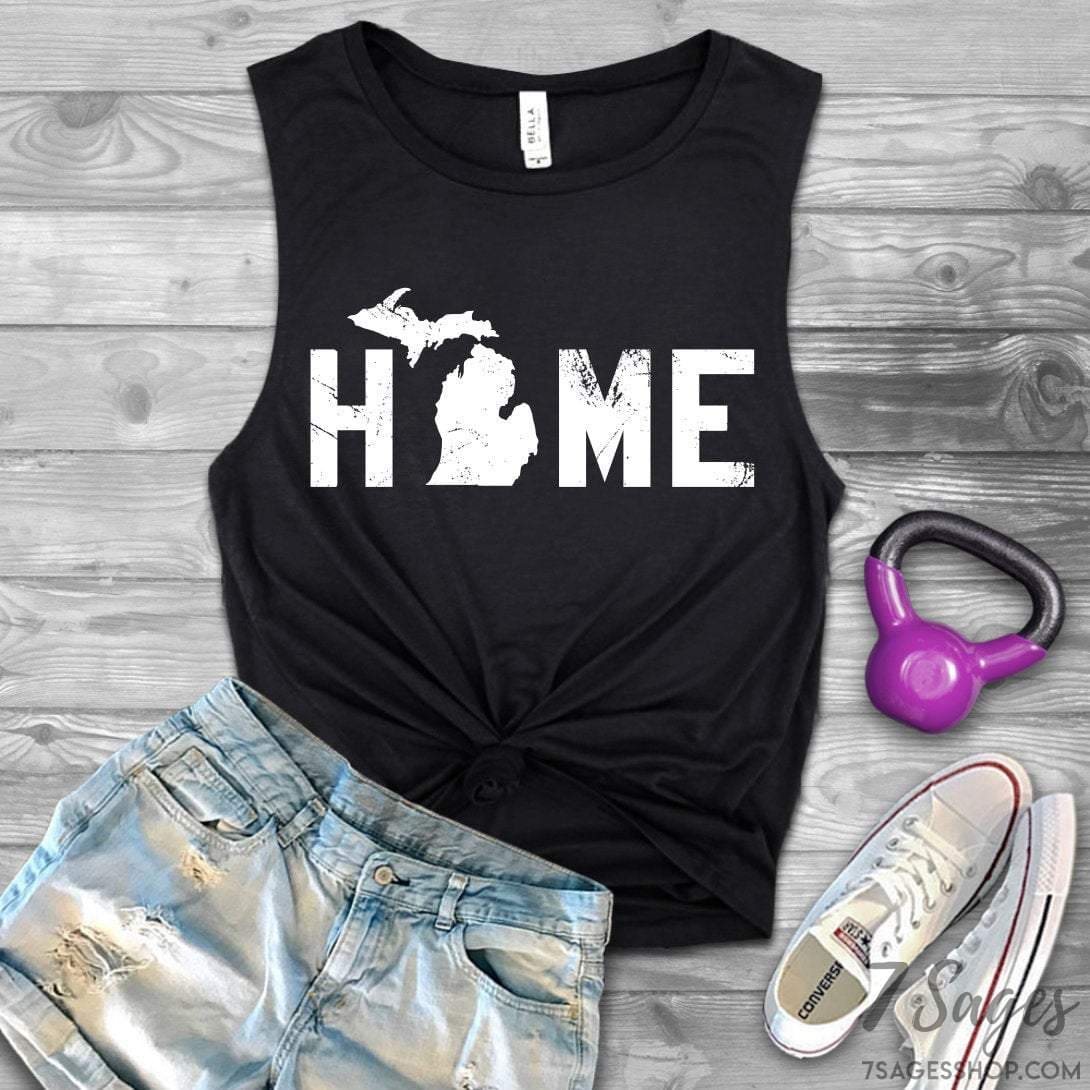 Michigan Home Muscle Tank Top - Michigan Tank Top - Michigan Shirt - Home Michigan Tank Top - Michigan Tank