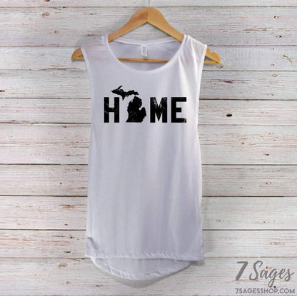 Michigan Home Muscle Tank Top - Michigan Tank Top - Michigan Shirt - Home Michigan Tank Top - Michigan Tank