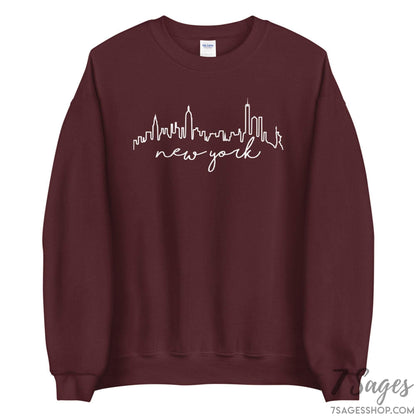 New York Skyline Sweatshirt - New York Sweater - New York Shirt - New York City - East Coast Sweatshirt - NYC Sweatshirt