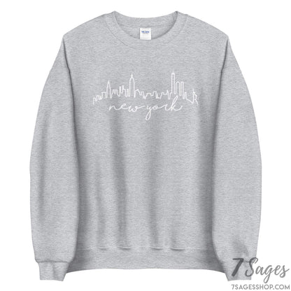 New York Skyline Sweatshirt - New York Sweater - New York Shirt - New York City - East Coast Sweatshirt - NYC Sweatshirt