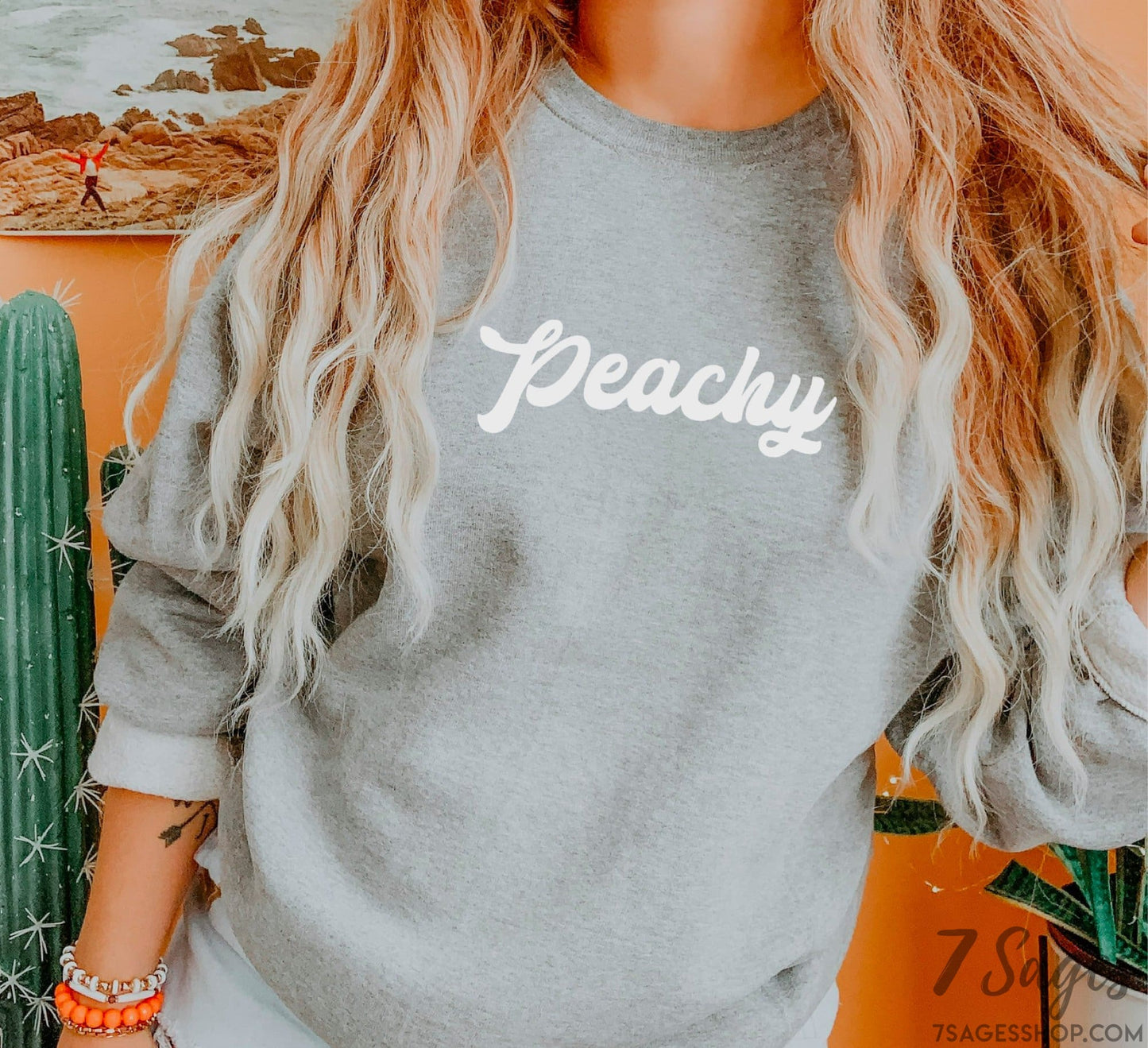 Peachy Sweatshirt - Retro Peachy Shirt - Peachy Tshirt - 70s Sweatshirt