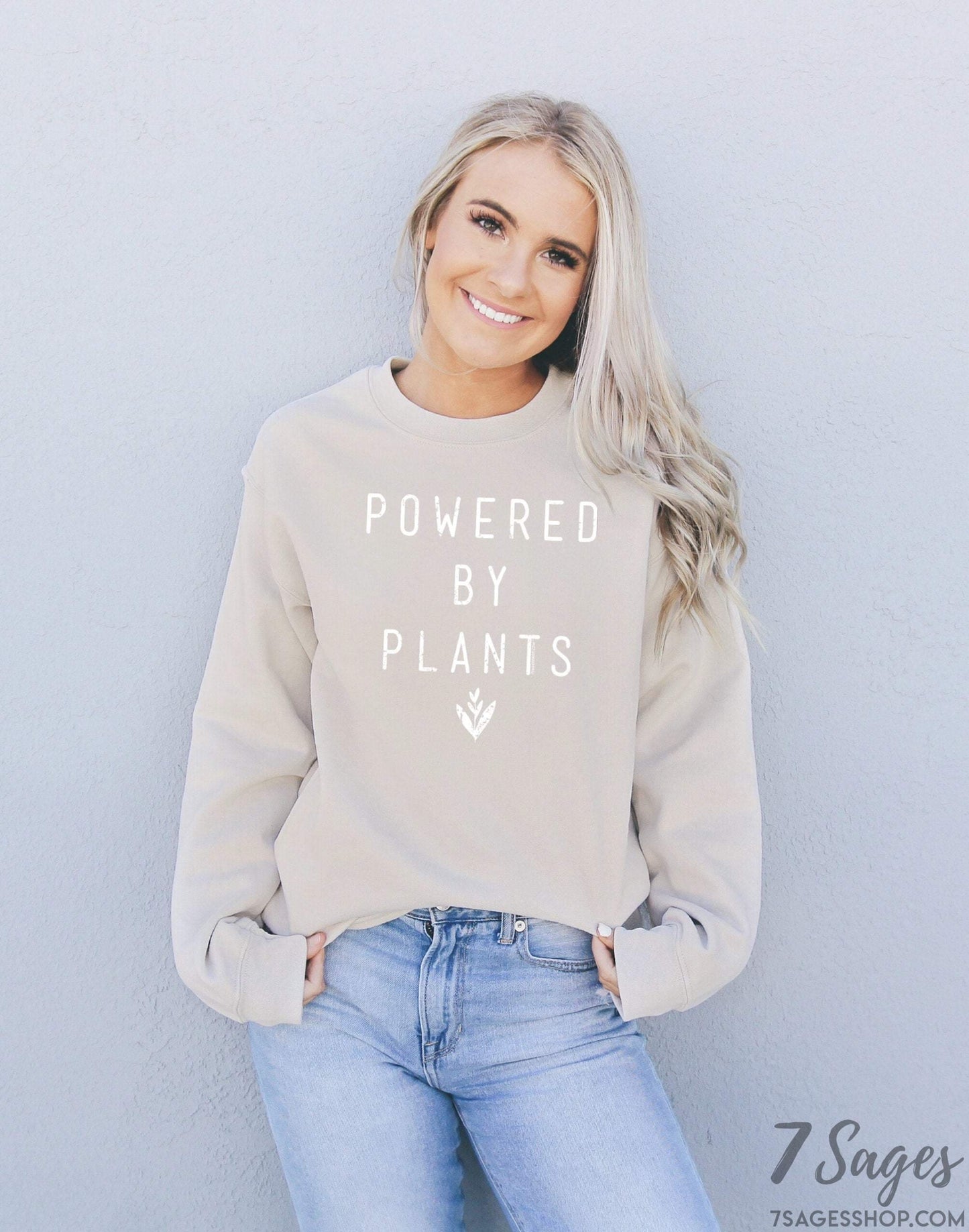 Powered By Plants Sweatshirt - Powered By Plants Shirt - Vegan Shirt - Vegan Sweatshirt - Plant Shirt