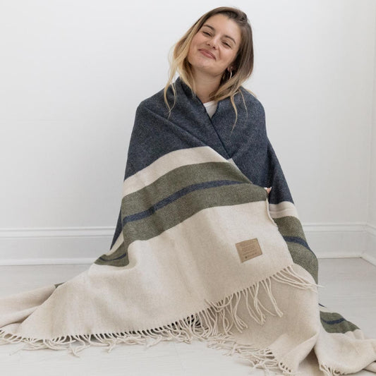 Pure Lambswool Blanket - Mother Earth
