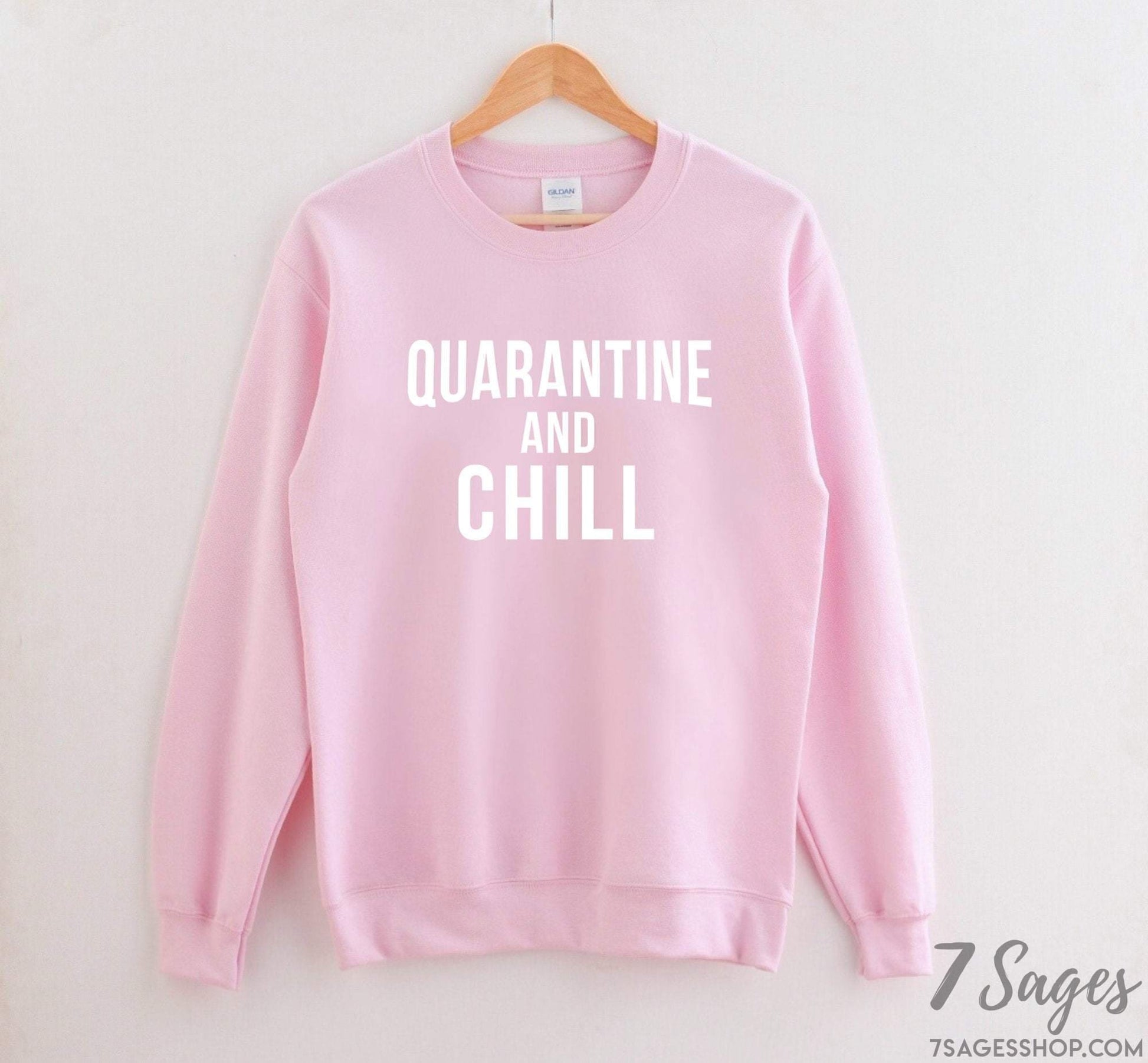 Quarantine and Chill Sweatshirt - Quarantine Shirt - Quarantine and Chill Sweatshirt - Quarantine Gift - Cozy Unisex Crewneck Sweatshirt