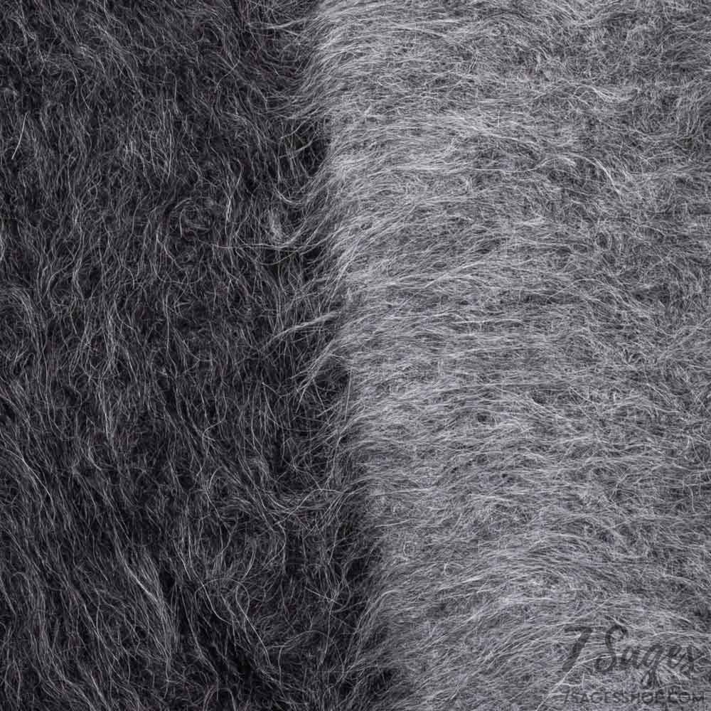 Suri Alpaca Blanket | Black + Dark Gray