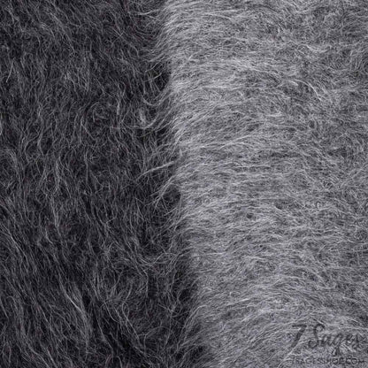 Suri Alpaca Blanket | Black + Dark Gray