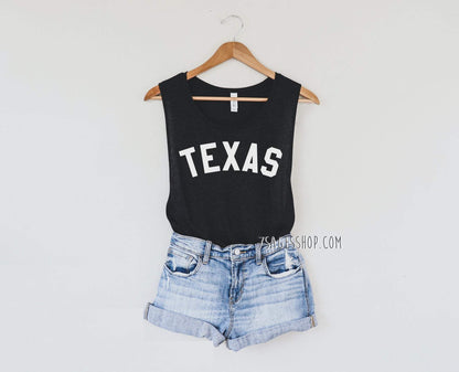 Texas Tank Top - Texas Shirt - Muscle Tank Top - Texas State Shirt