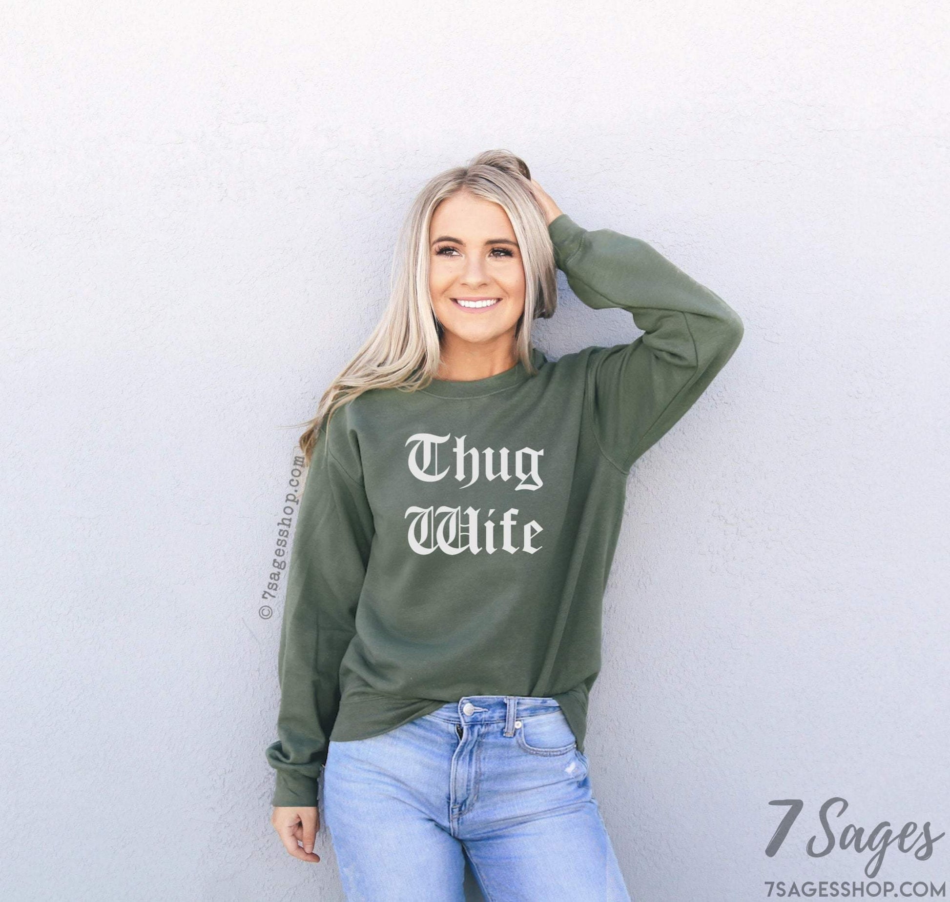 Thug Wife Sweatshirt - Funny Wife Sweatshirt - Wifey Sweatshirt - Fiance Gift - Thug Wife Shirt - Gift for Wife