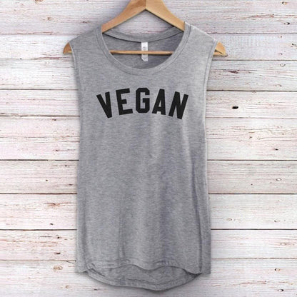 Vegan Tank Top - Vegetarian Tank Top - Vegan Shirt - Vegan Muscle Tank Top - Vegetarian Shirt - Vegan