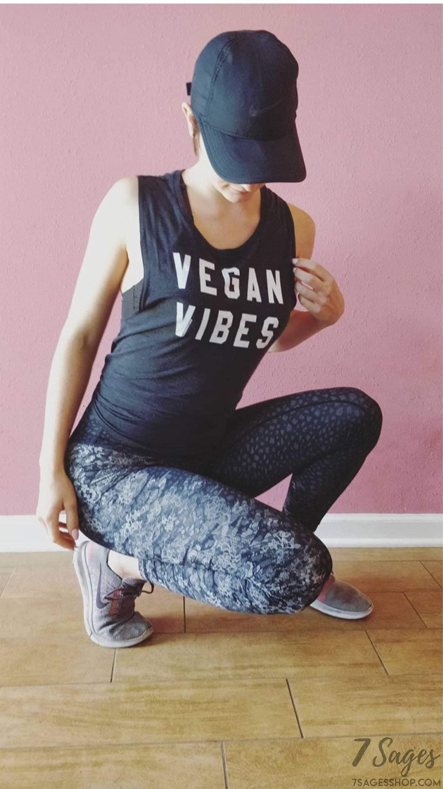 Vegan Vibes Muscle Tank Top - Vegan Tank Top - Vegan Vibes Shirt - Vegan Shirt - Vegan Muscle Tank Top - Vegan Vibes