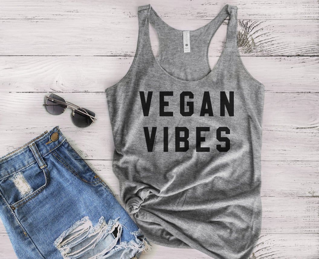 Vegan Vibes Tank Top - Vegan Tank Top - Vegan Shirt - Vegan Vibes - Vegan Gift - Vegan Vibes Clothing