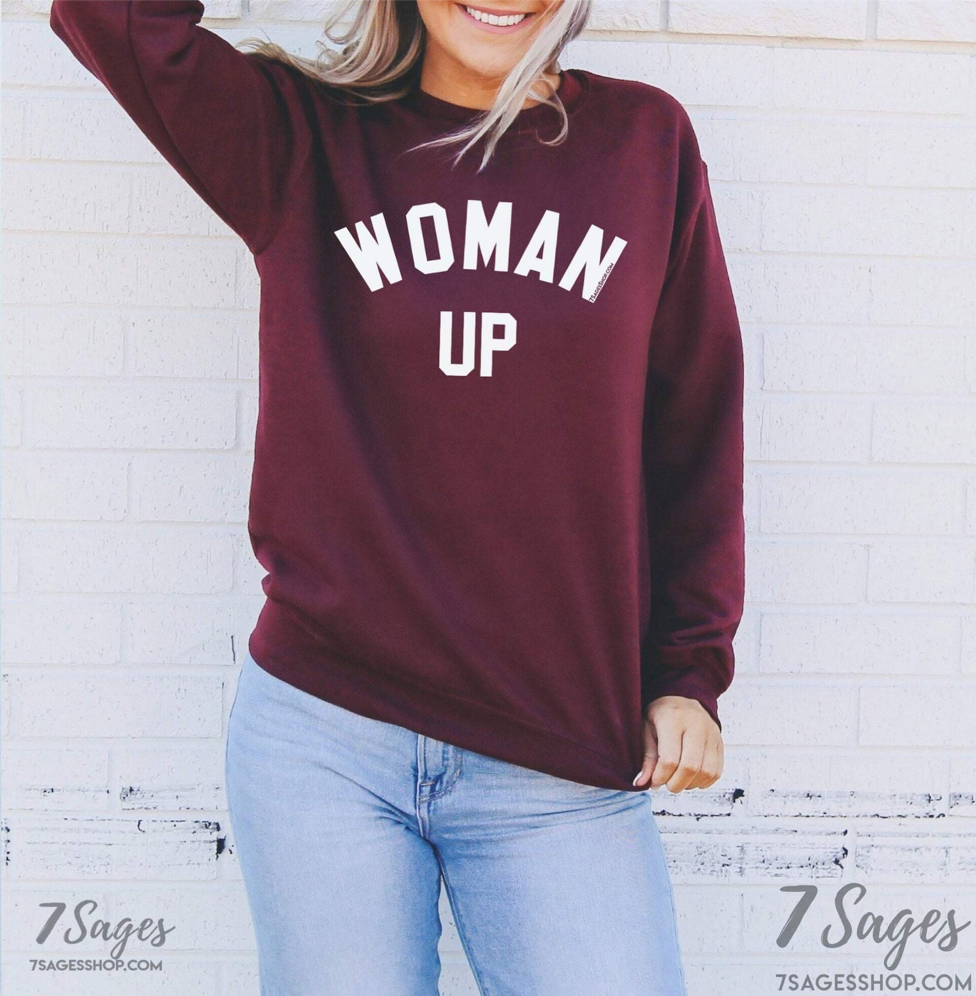 Woman Up Sweatshirt - Feminist Sweatshirt - Woman Up - Woman Up Shirt - Feminist Shirt - Sweatshirt,