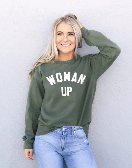 Woman Up Sweatshirt - Feminist Sweatshirt - Woman Up - Woman Up Shirt - Feminist Shirt - Sweatshirt,