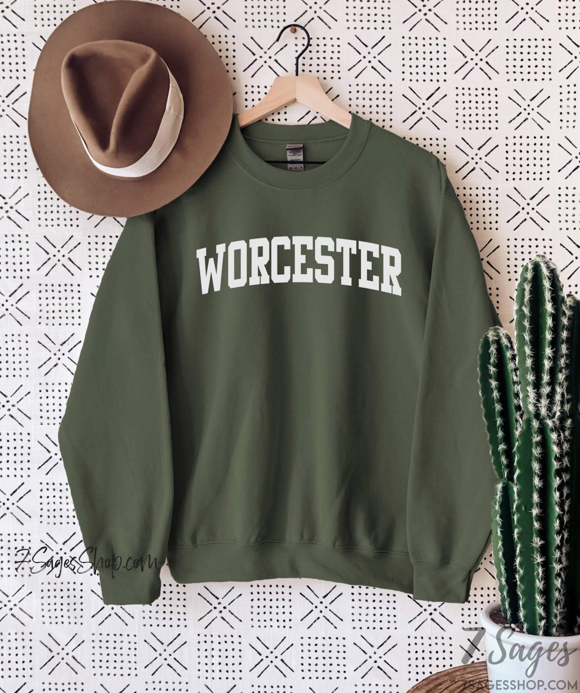 Worcester Sweatshirt Massachusetts Sweatshirt Worcester MA Crewneck Sweater Worcester State