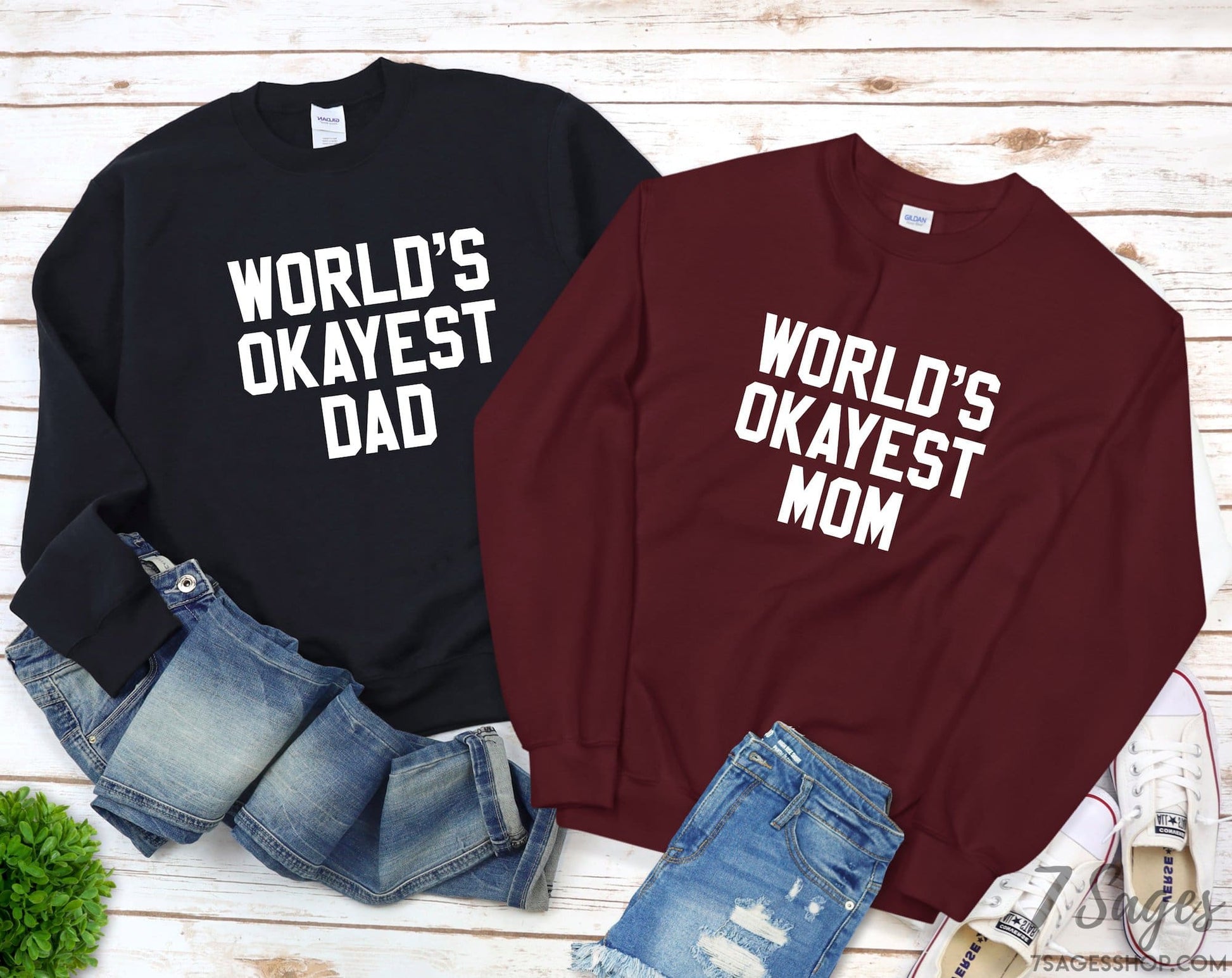 Worlds Okayest Sister Sweatshirt - Sister Gifts for Christmas - Sister Birthday Gift - Funny Gift for Sister