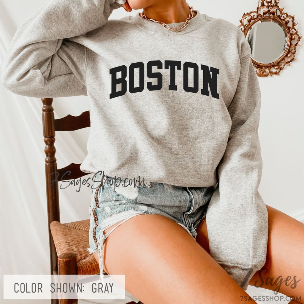 Boston Sweatshirt - Boston Massachusetts Sweatshirt - Massachusetts Sweatshirt