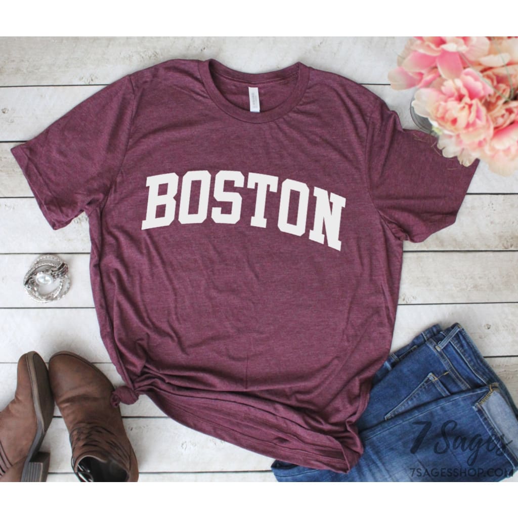 Boston Shirt Boston College T-Shirt Boston Massachusetts Massachusetts Shirt Soft Unisex Shirt