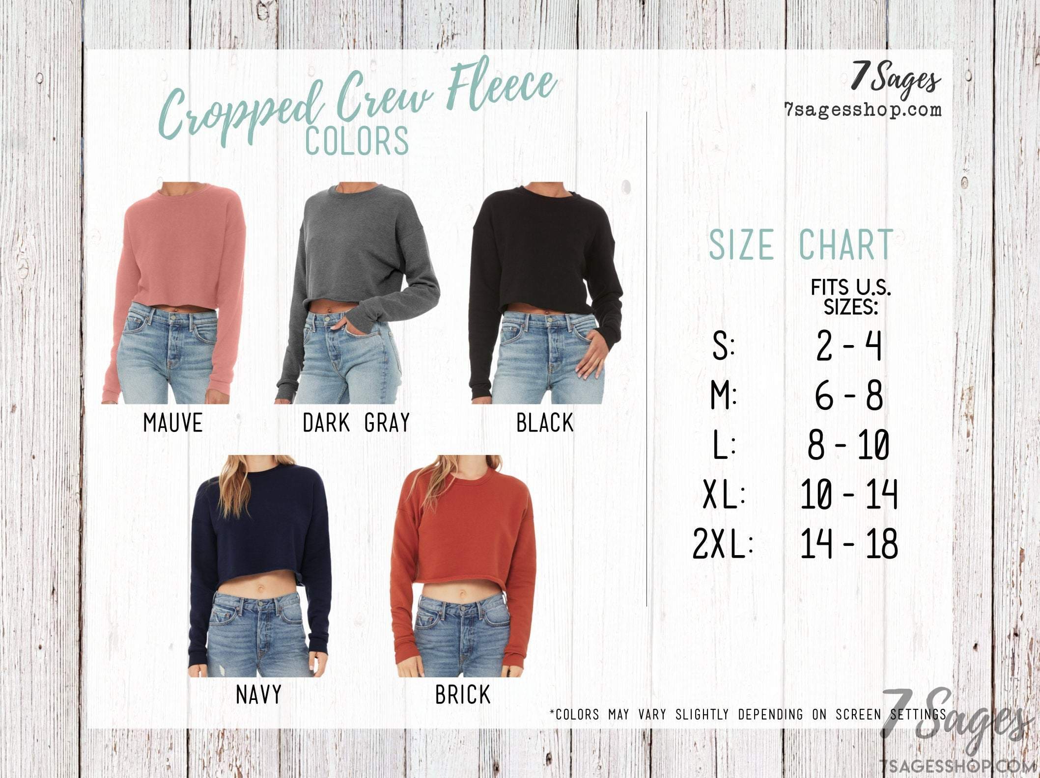 Carolina Cropped Sweatshirt 7 Sages