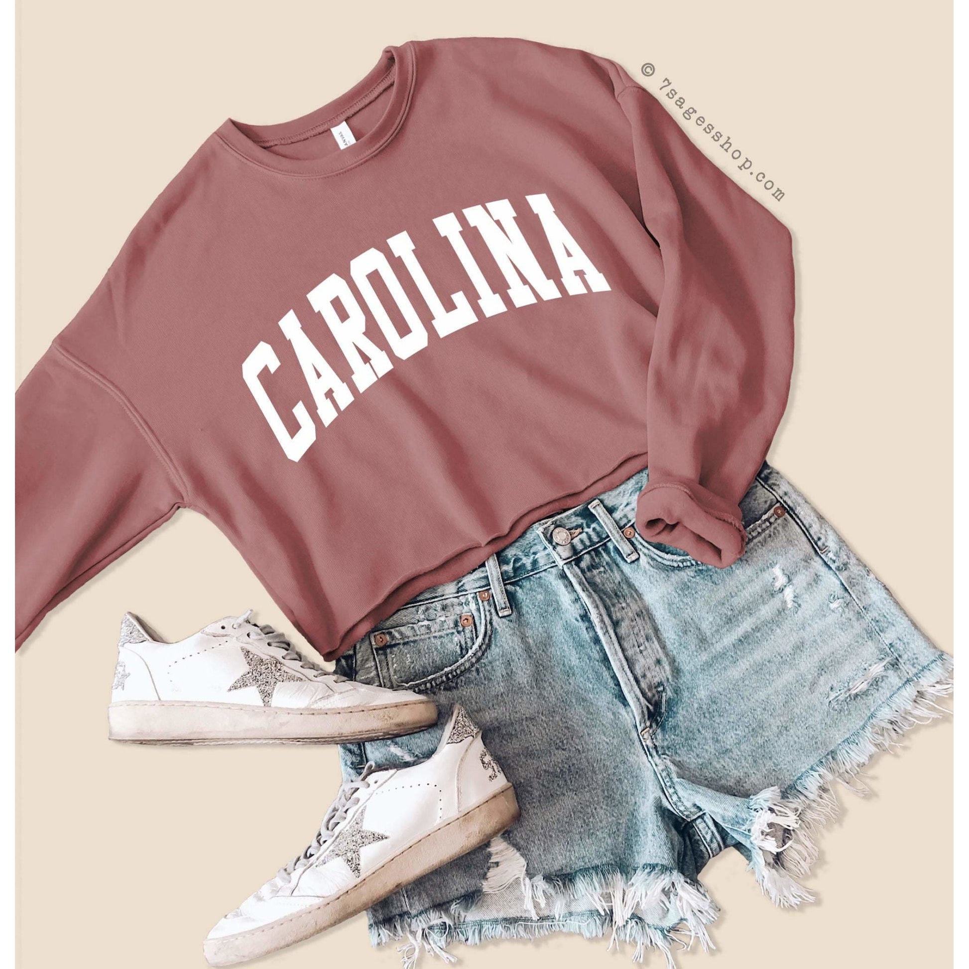 Carolina Cropped Sweatshirt - North Carolina Sweatshirt - North Carolina Shirts - North Carolina University Crop Top - Fleece Sweatshirt
