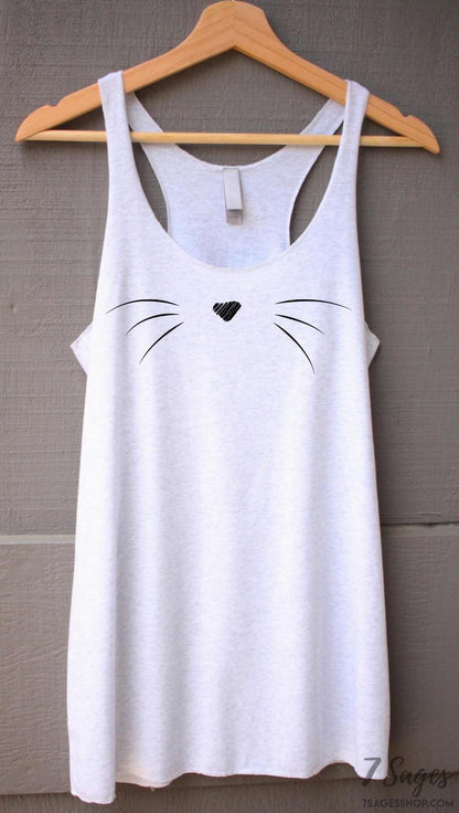 Cat Whiskers Tank Top - Cat Tank Top - Cat Shirt - Cute Cat Tank Top - Cat Lover Gift - Cat Whiskers