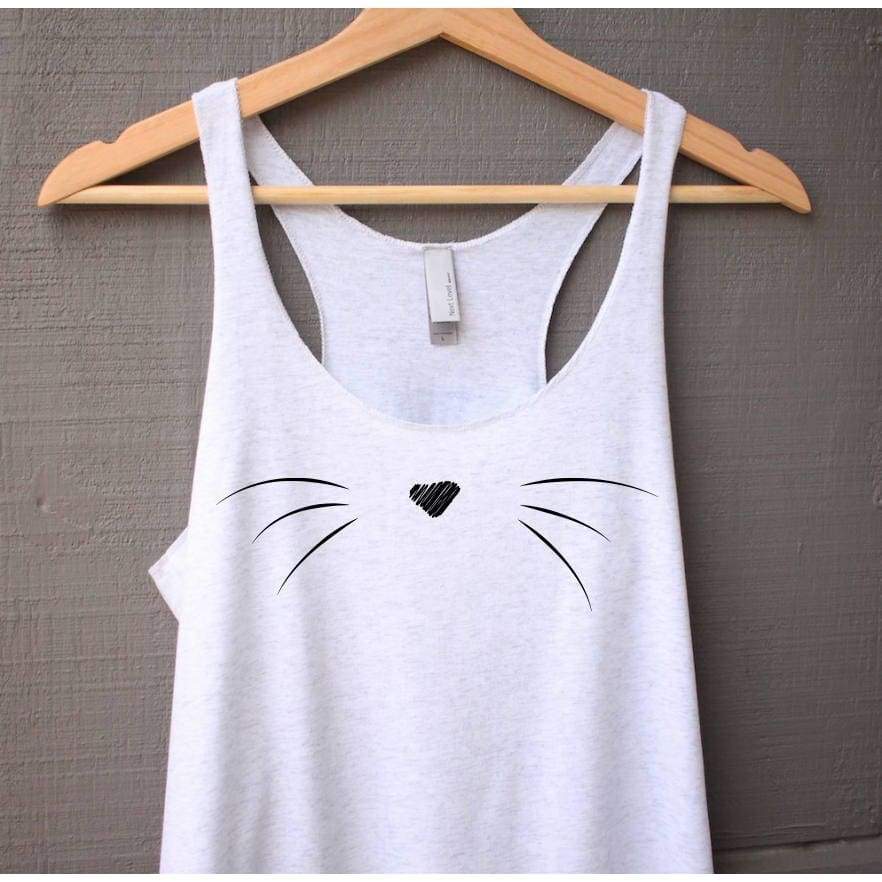 Cat Whiskers Tank Top - Cat Tank Top - Cat Shirt - Cute Cat Tank Top - Cat Lover Gift - Cat Whiskers