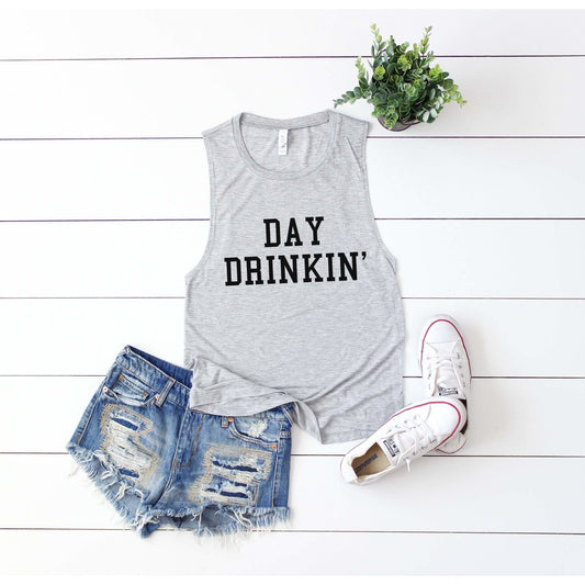 Day Drinkin Country Music Muscle Tank Top Shirt Country Festival Shirt Country Concert Tank Top Day Drinkin Tank Top