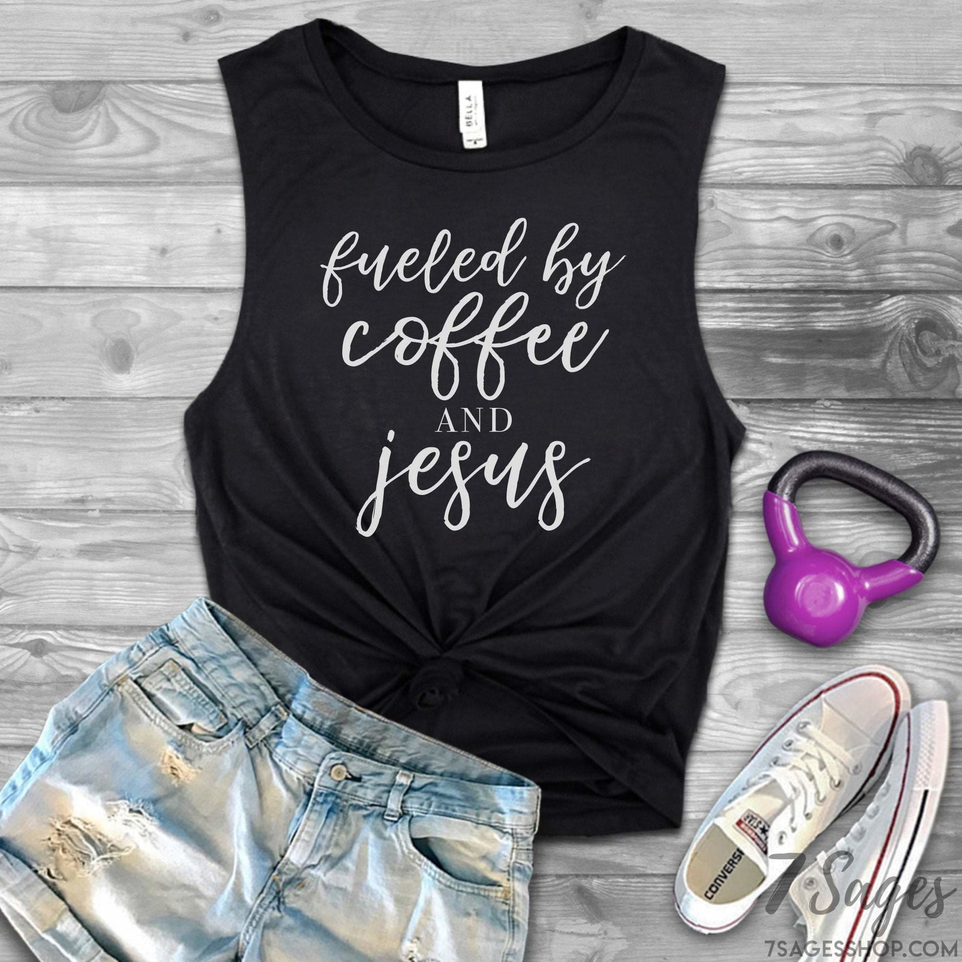 Fueled by Coffee and Jesus Shirt - Coffee Shirt - Jesus Shirt - Funny Saying Shirts