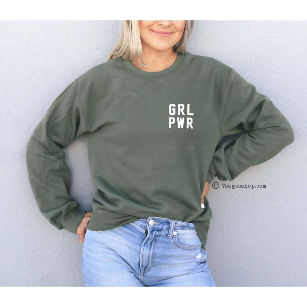 Girl Power Sweatshirt - Feminist Sweatshirt - Grl Pwr - Girl Power Shirt - Feminist Shirt - Sweatshirt