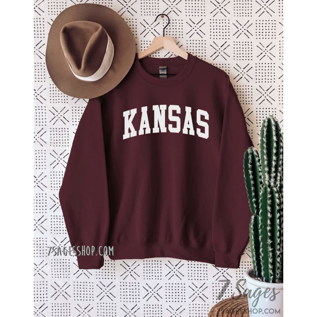 Kansas Sweatshirt Kansas Shirts Sweater University of Kansas Sweatshirt Crewneck Sweatshirt