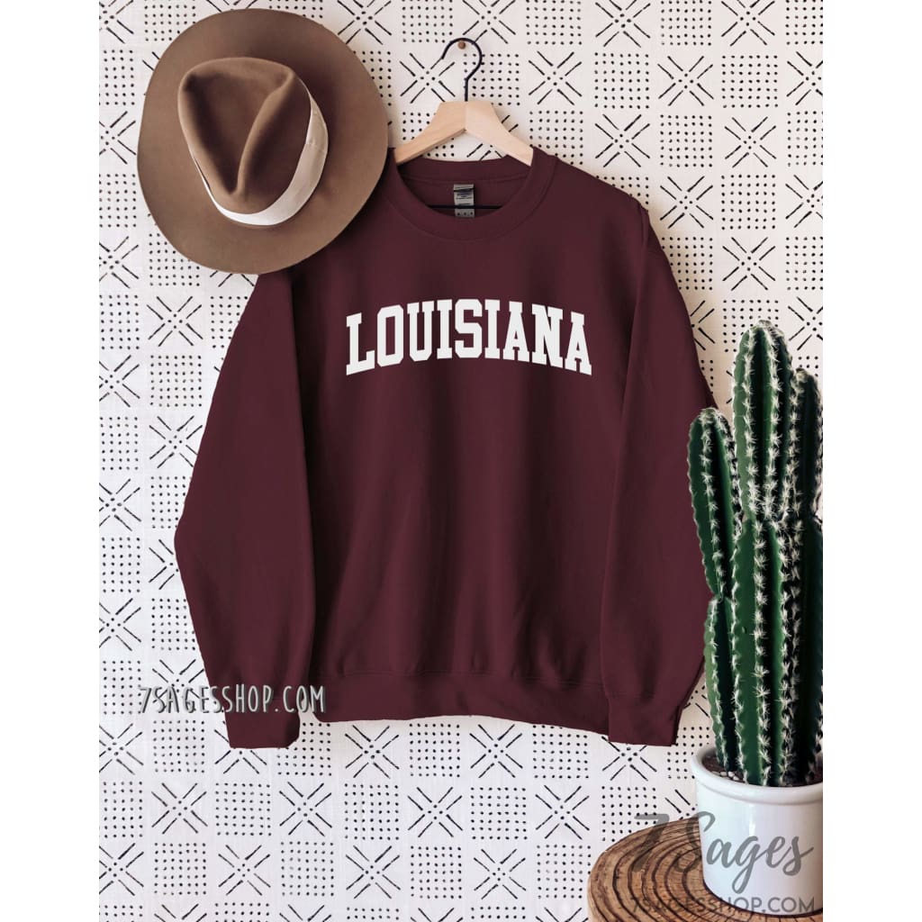 Louisiana Sweatshirt Louisiana Shirts University of Louisiana Crop Top College Sweater Fleece Sweatshirt