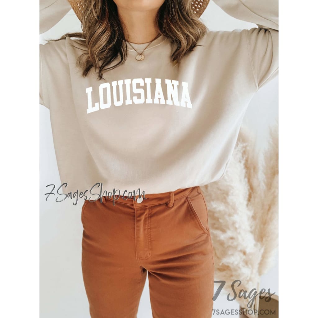 Louisiana Sweatshirt Louisiana Shirts University of Louisiana Crop Top College Sweater Fleece Sweatshirt