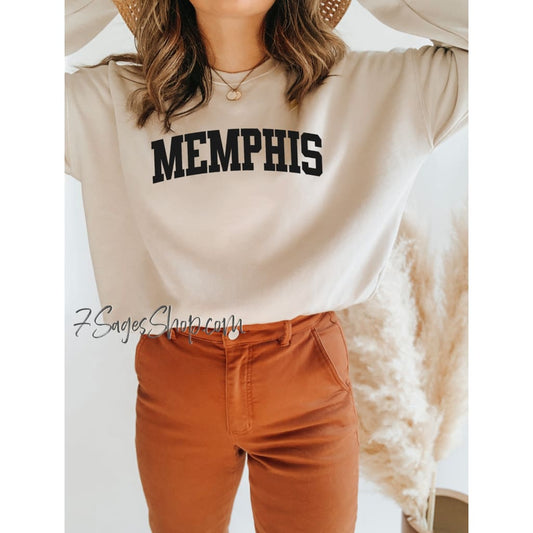 Memphis Sweatshirt Memphis Tennessee Sweatshirt Memphis Shirt Memphis T Shirt Memphis Gift Memphis Crewneck Sweater