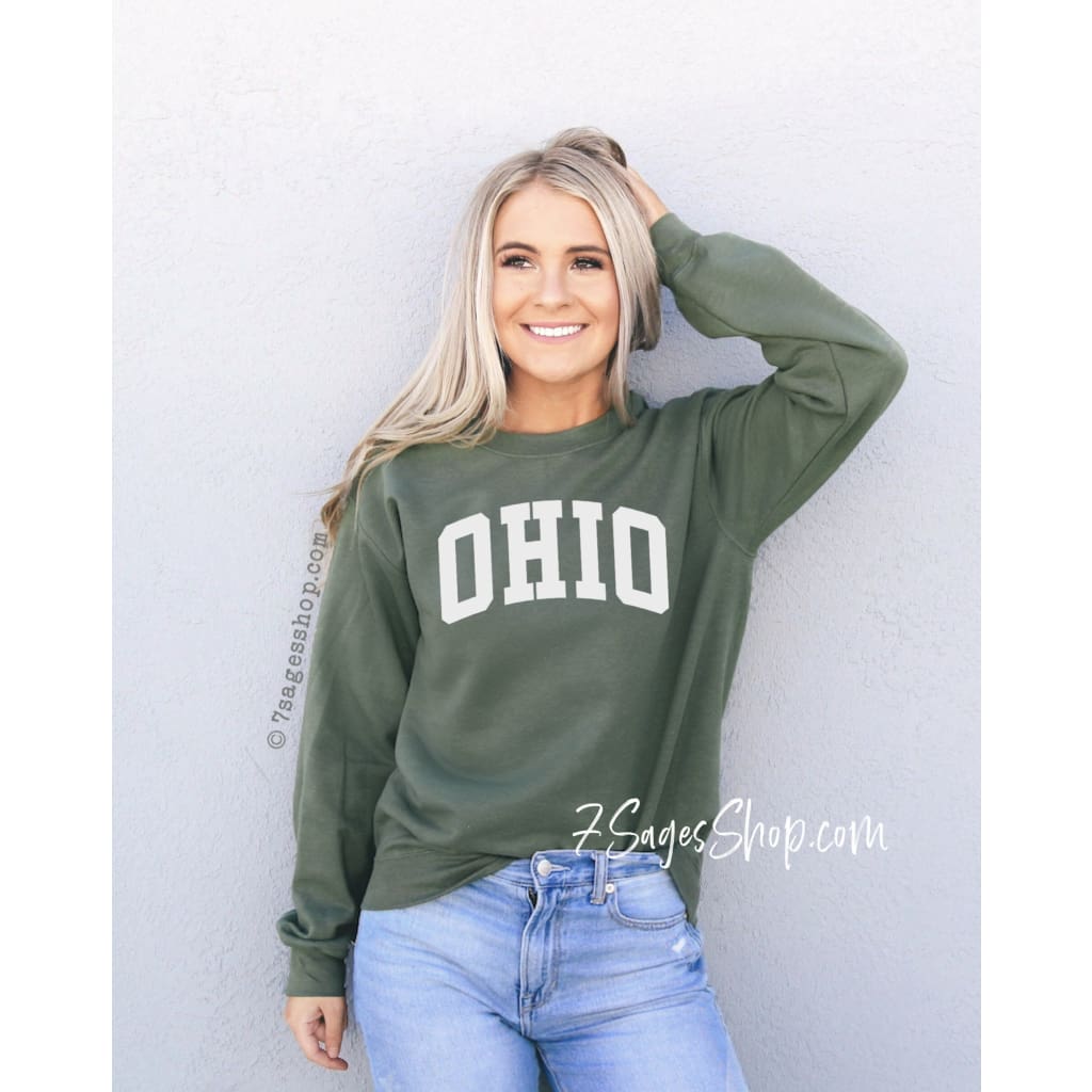 Ohio Sweatshirt Ohio Sweatshirt Ohio State University Sweatshirt Ohio Shirt Fleece Sweatshirt