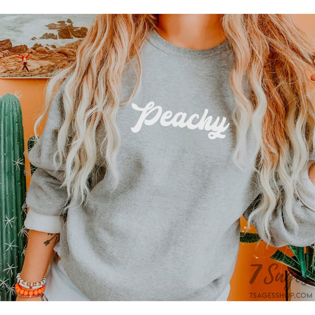 Peachy Sweatshirt - Retro Peachy Shirt - Peachy Tshirt - 70s Sweatshirt