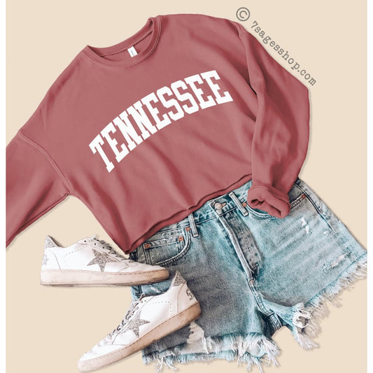 Tennessee Cropped Sweatshirt Tennessee Sweatshirt Tennessee Shirts University of Tennessee Crop Top Fleece Sweatshirt