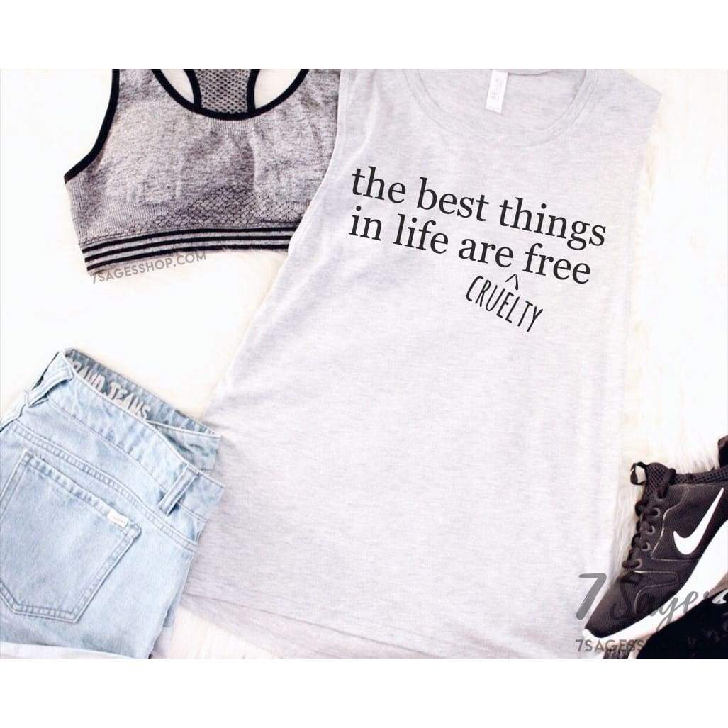 The Best Things In Life Are Cruelty Free Tank Top - Animal Rights Tank Top - Animal Rights Shirt - Cruelty Free Tank Top - Animal Lovers