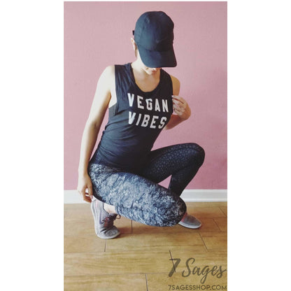 Vegan Vibes Muscle Tank Top - Vegan Tank Top - Vegan Vibes Shirt - Vegan Shirt - Vegan Muscle Tank Top - Vegan Vibes