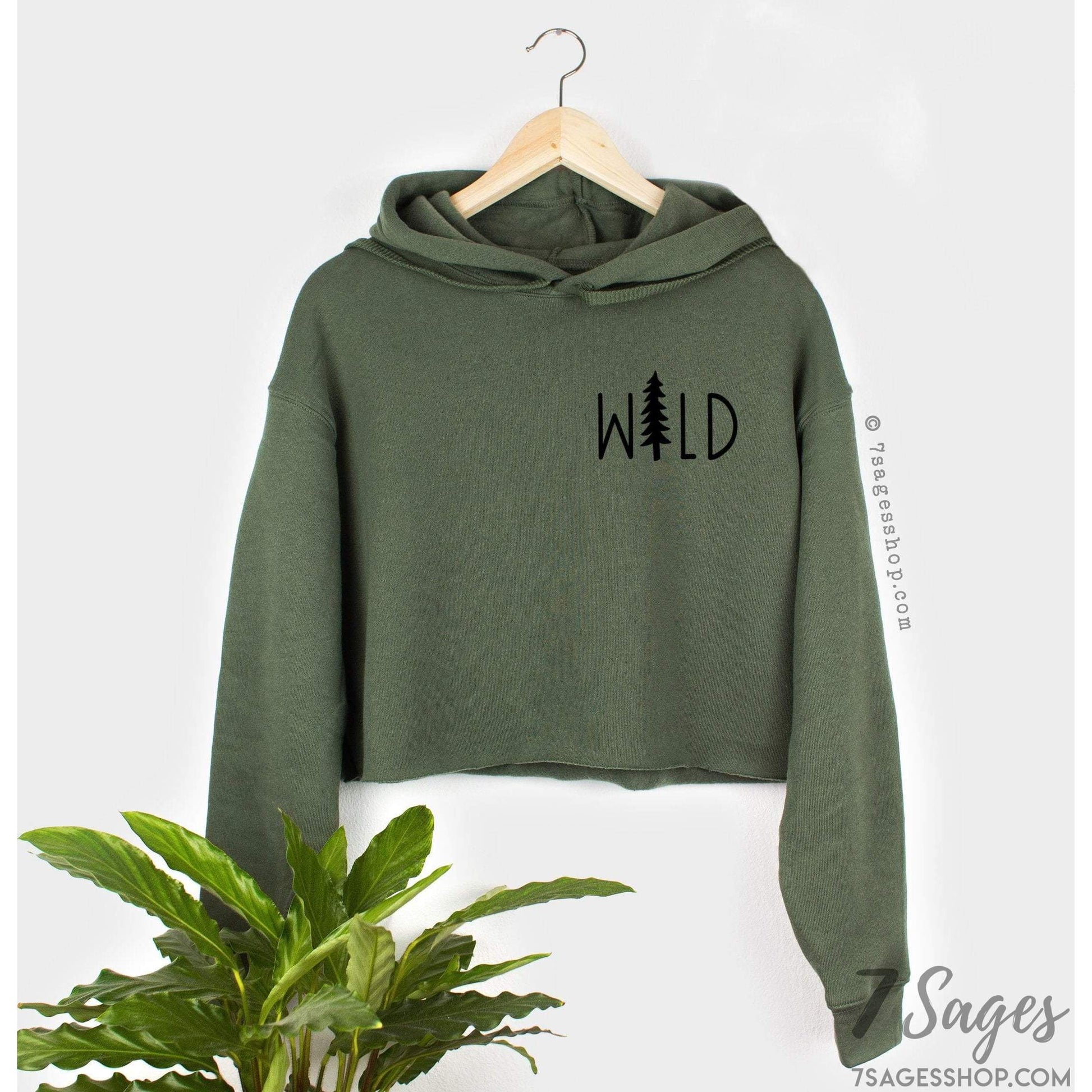 Wild Cropped Sweatshirt - Camping Sweatshirt - Outdoorsy Sweater - Camping Shirt - Fleece Sweatshirt